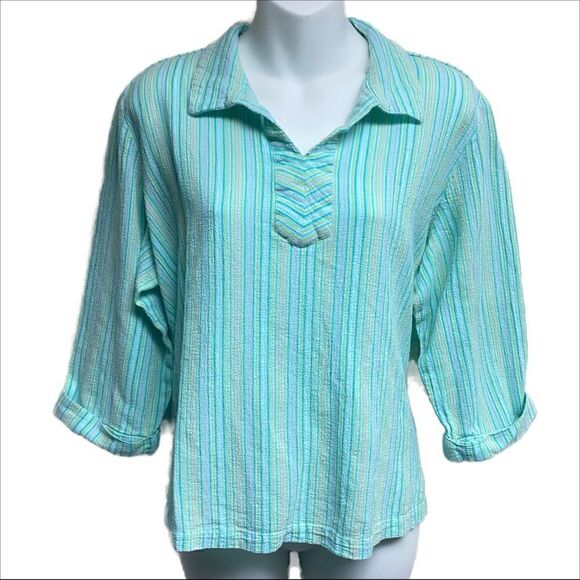 Vintage 80s Tunic Style Blouse - Picture 1 of 5